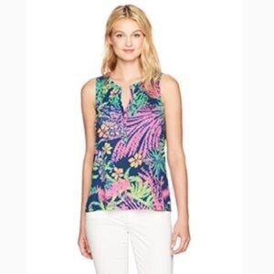 LILLY PULITZER Essie Top in All A Glow Print
